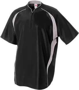Baseball/Softball 1/4 Zip 2-Color Warm-Up Jacket Windbreaker (6 Colors, 10 Youth/Adult Sizes)