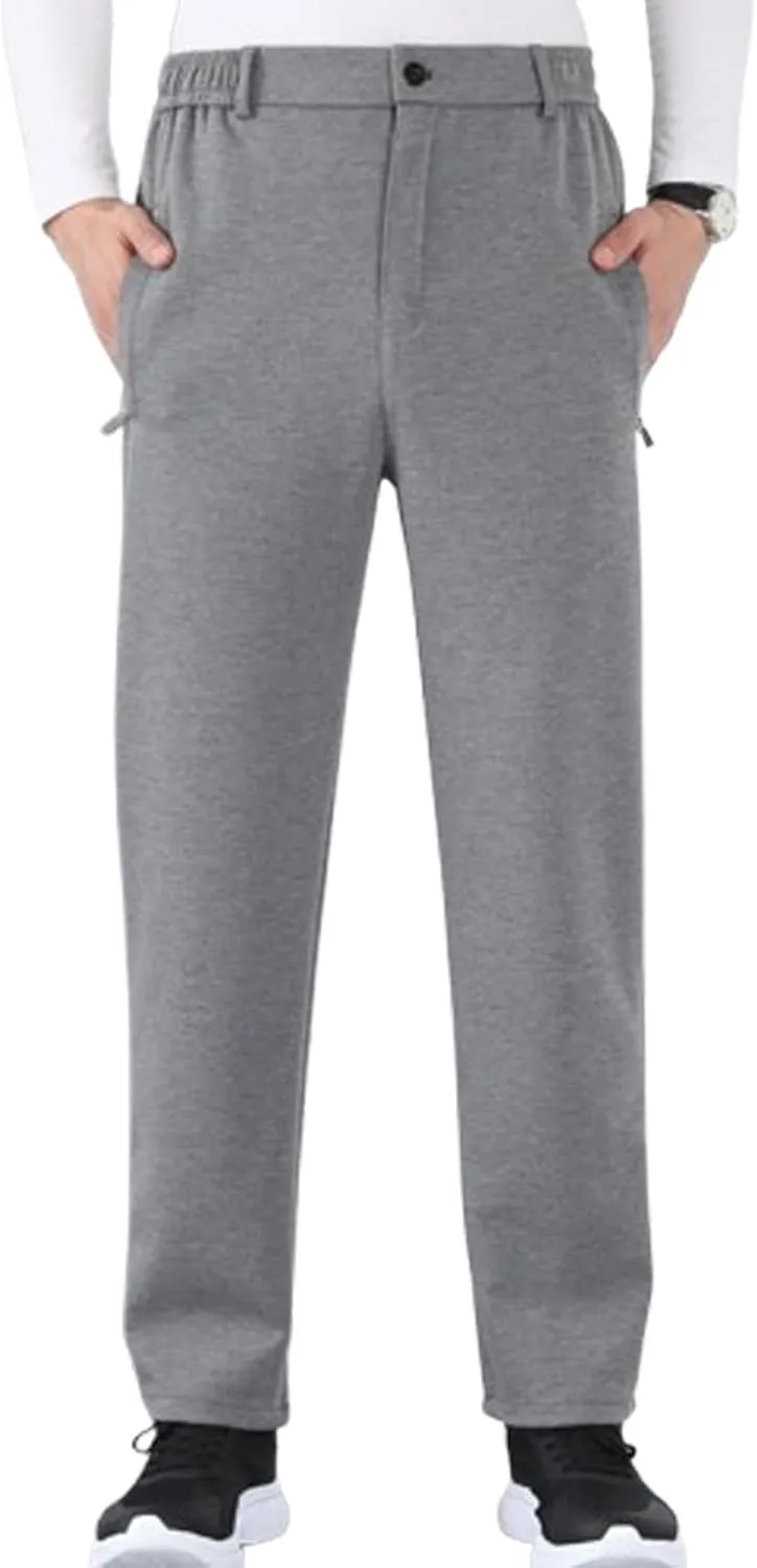 Caloset Cargo Pants, Pulisa Mens Pants, Easemotions - Super Stretch Ice Silk Comfort, Slim Fit Straight Trousers