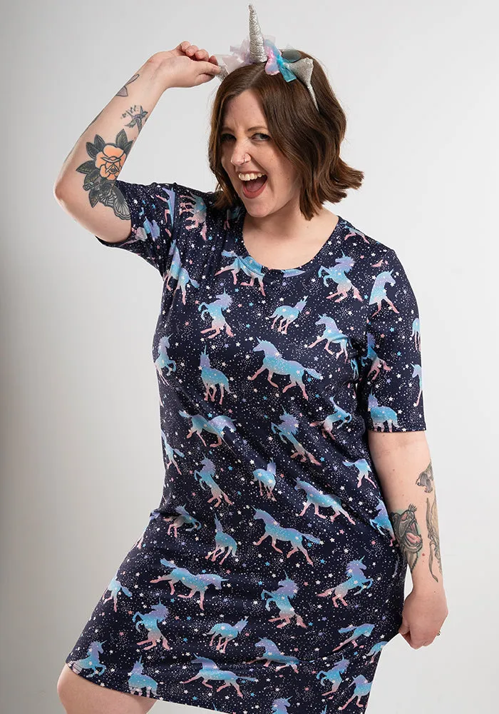 Carina Unicorn & Star Print Nightshirt