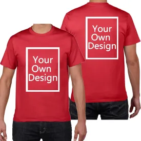 Custom T Shirts for Men/Women Design Your Own Shirt Add Text/Image/Logo Personalized Cotton Tee Printed Photo Front/Back