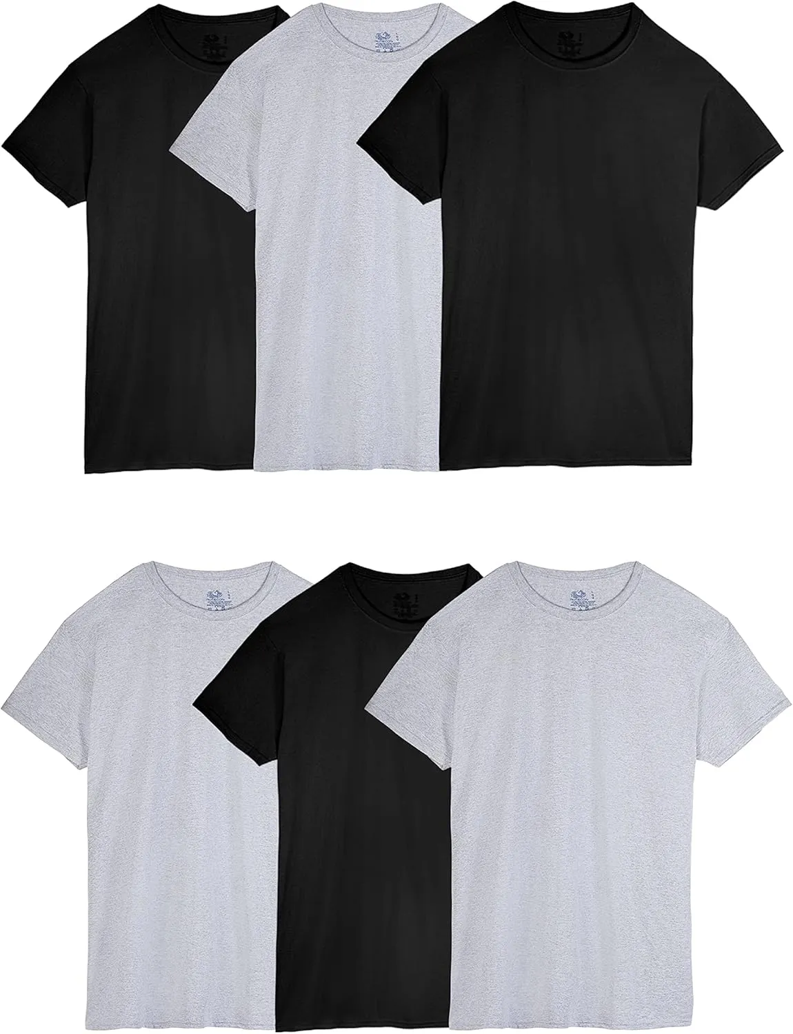 Fruit of the Loom Men's Crew Tee Undershirts, Moisture Wicking & Tag Free, Also Available in Big & Tall