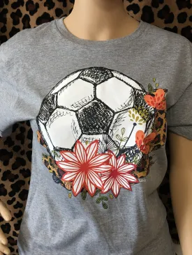 Gray Soccer Ball Tee