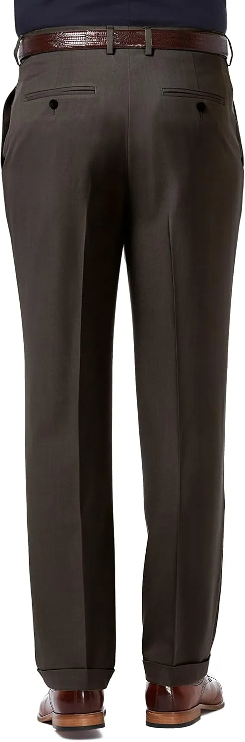 Haggar Men's Premium Comfort Classic Fit Pleat Front Dress Pant (Regular And Big & Tall Sizes)