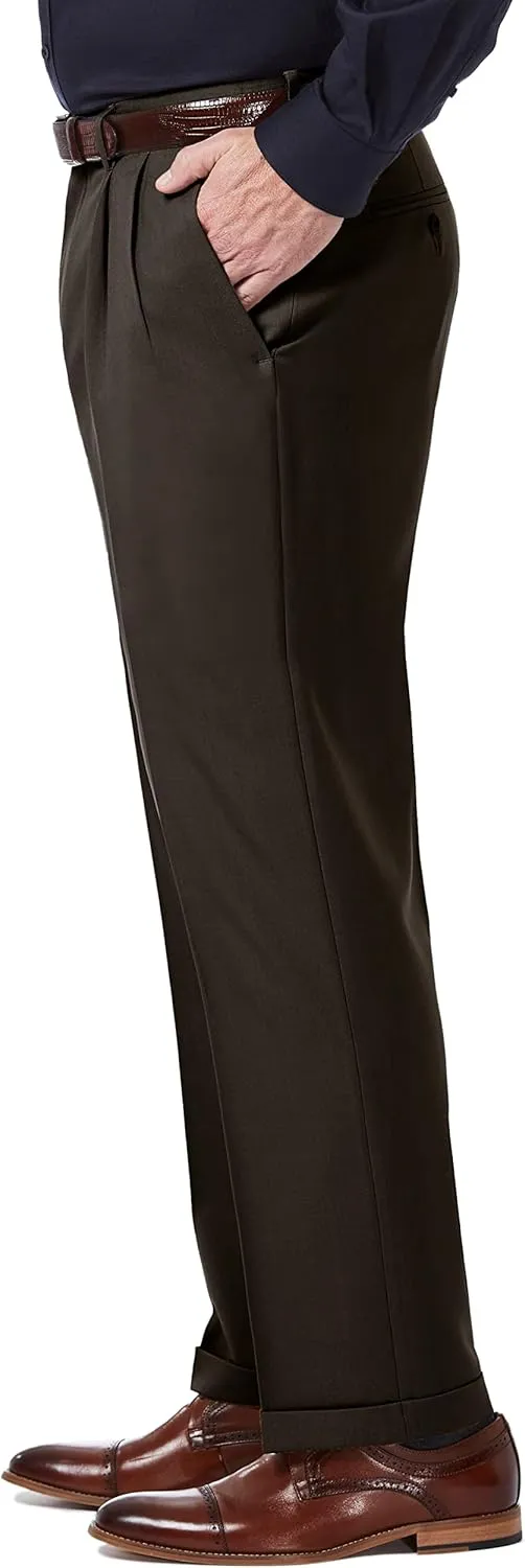 Haggar Men's Premium Comfort Classic Fit Pleat Front Dress Pant (Regular And Big & Tall Sizes)
