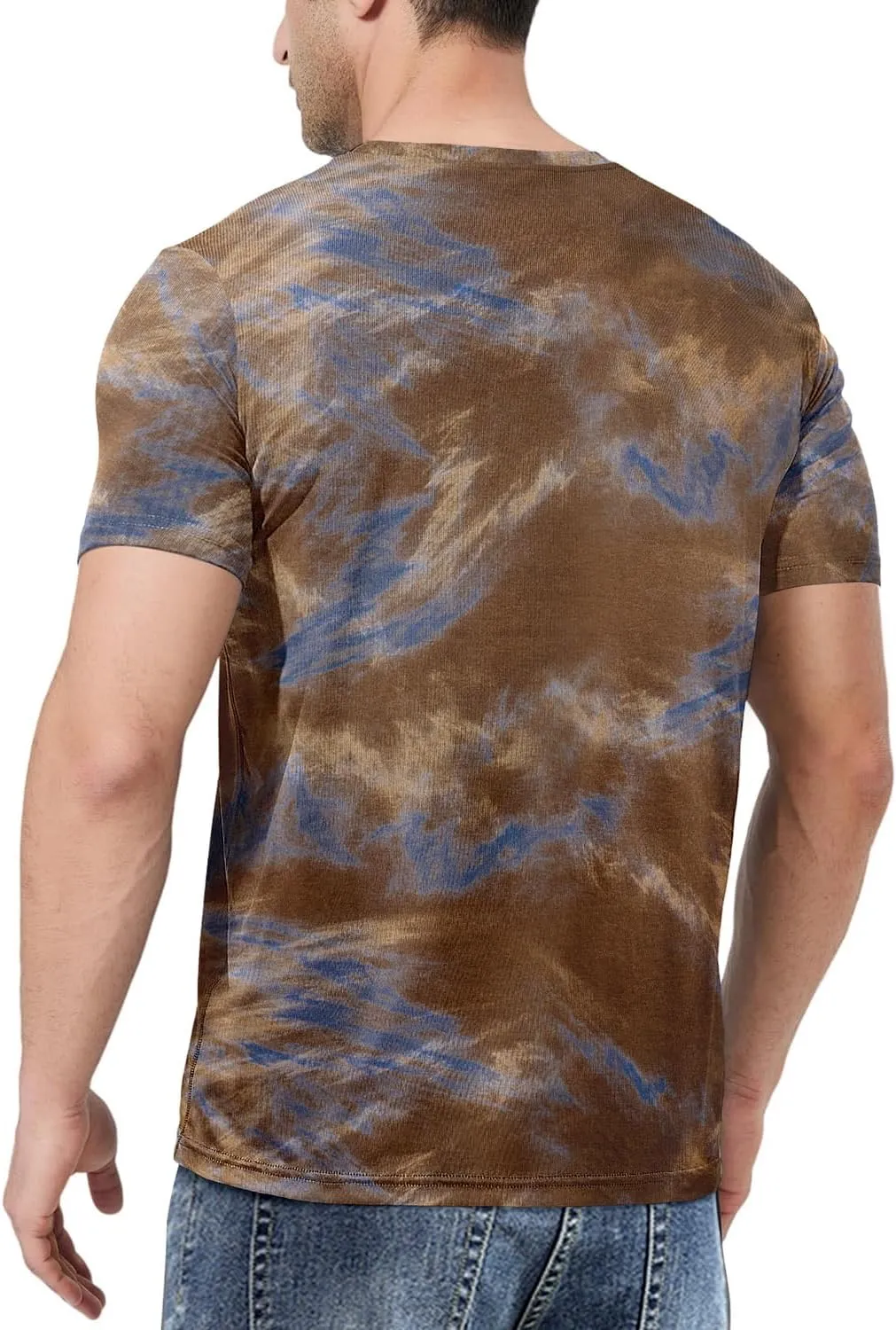 Keasmto Mens T-Shirts Casual Stylish Graphic Short Sleeve Hip Hop T Shirts Cotton Hipster Tees Tops Print Shirt