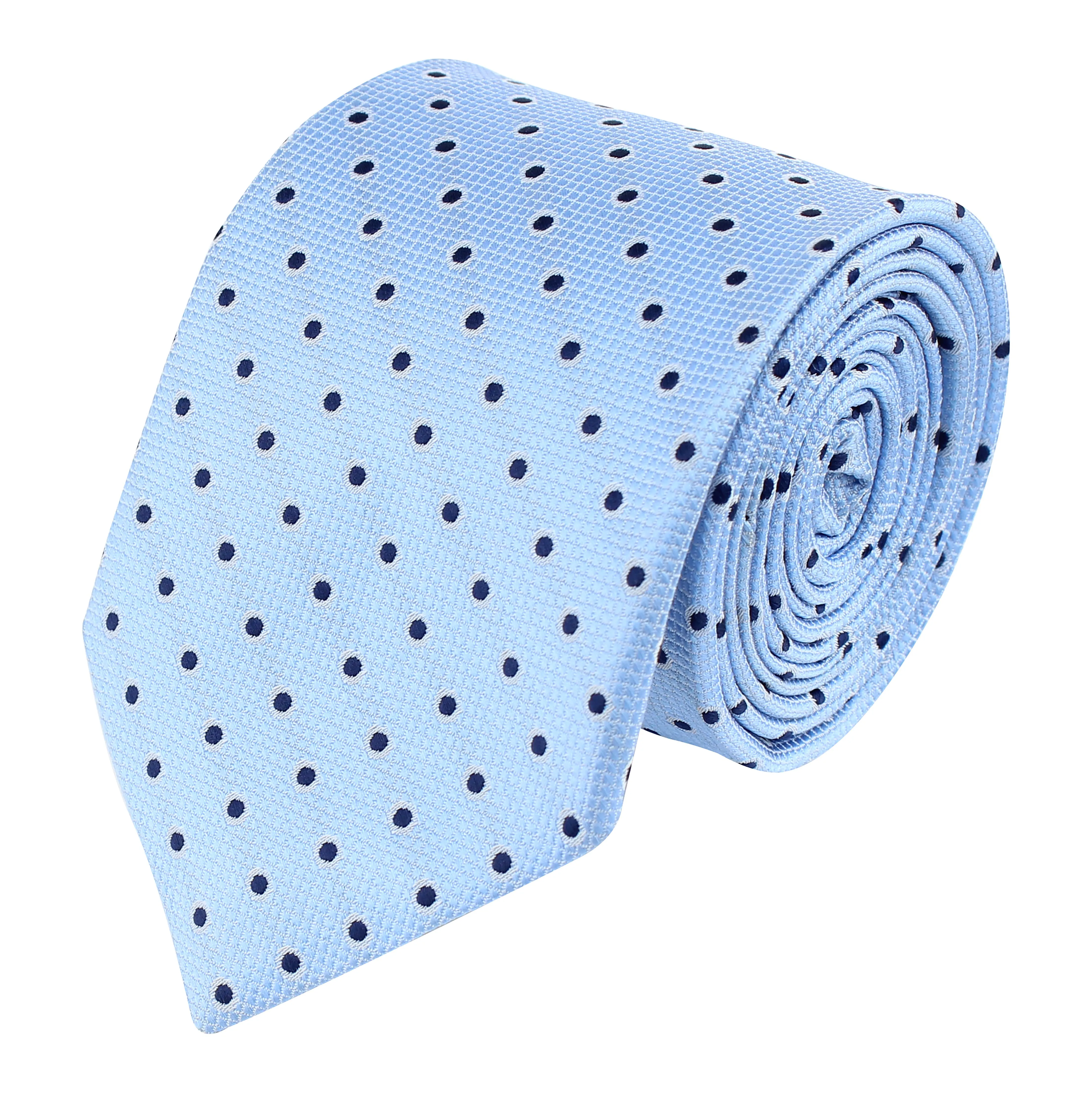 Kovove Elegant Cyan Polka Dot Neck Tie For Men