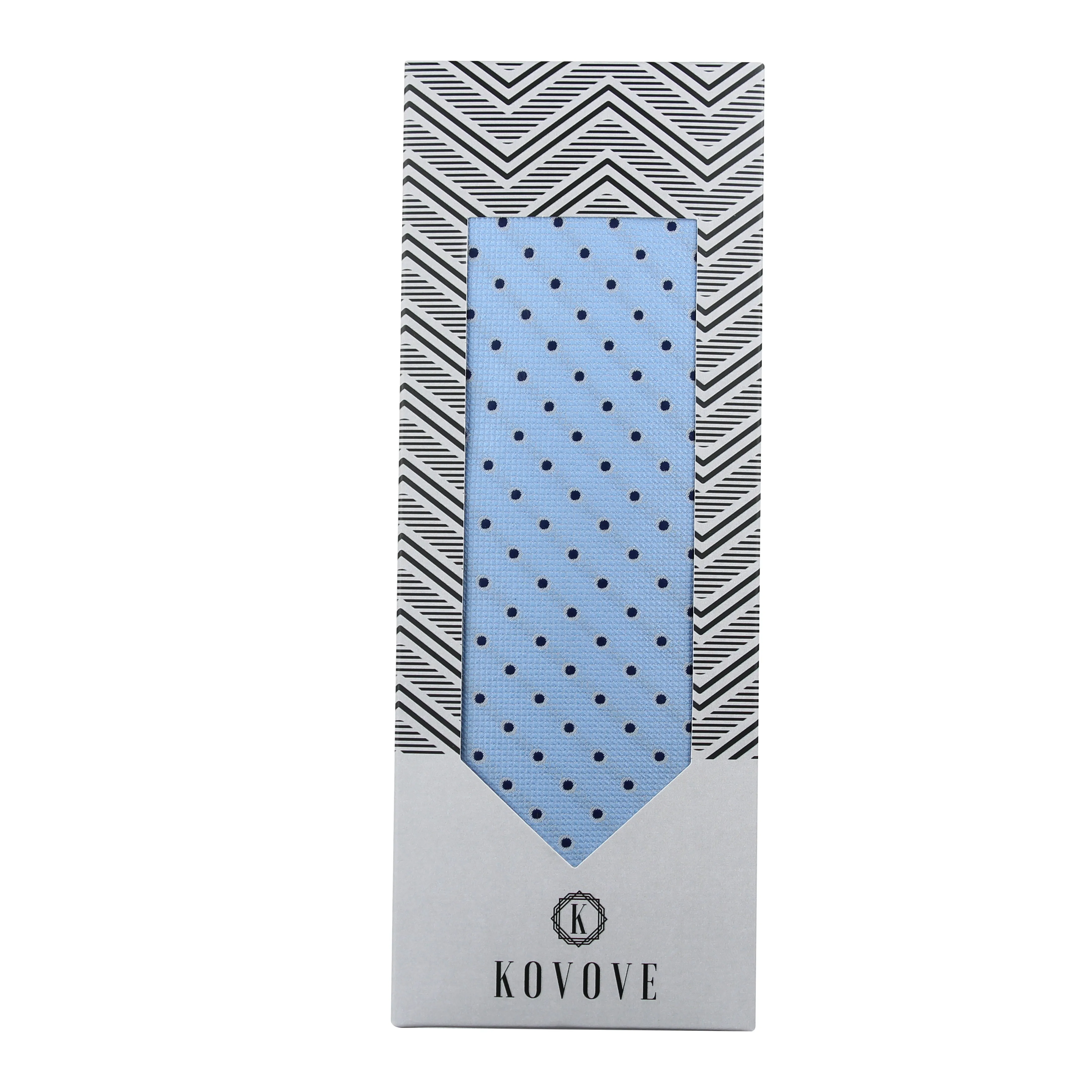 Kovove Elegant Cyan Polka Dot Neck Tie For Men