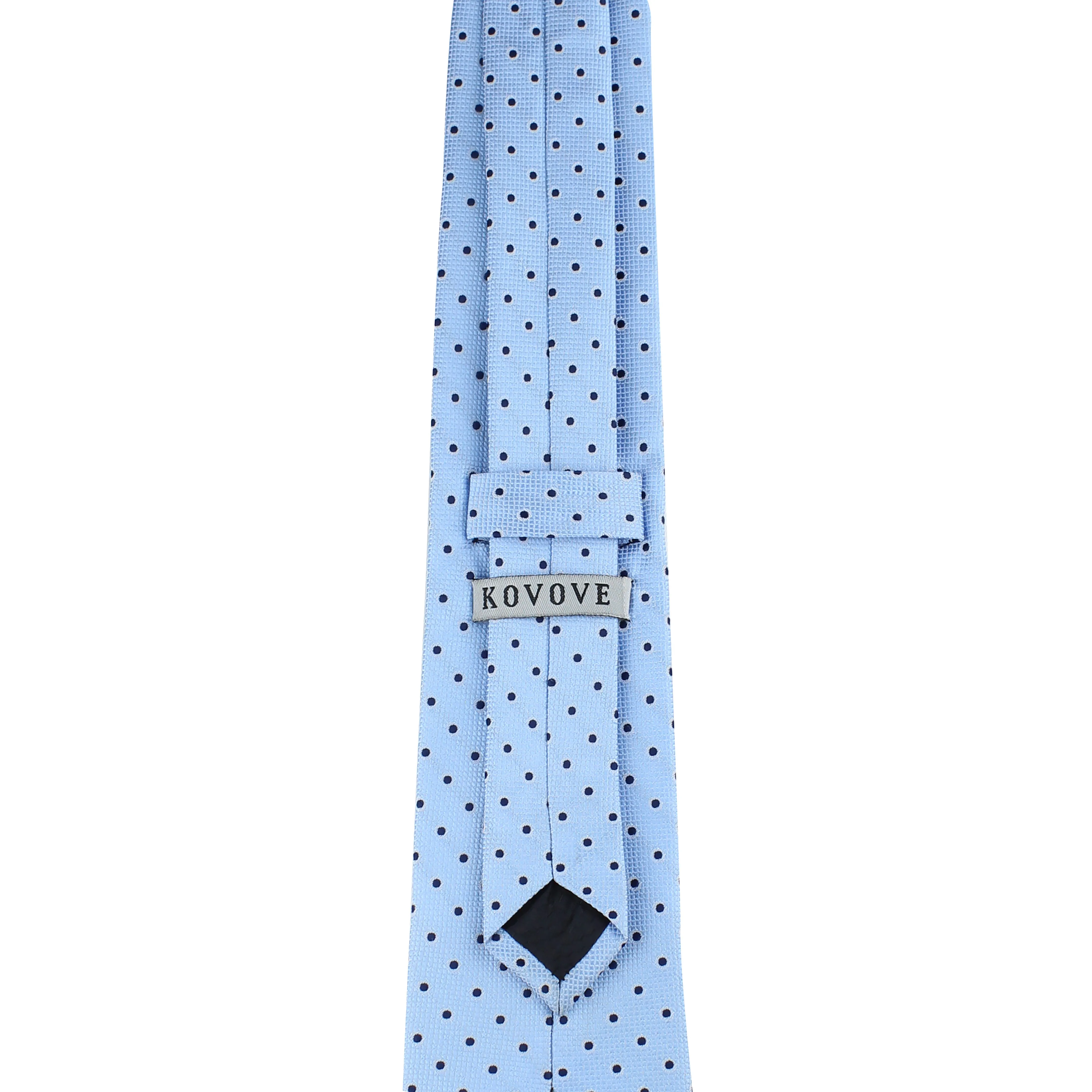 Kovove Elegant Cyan Polka Dot Neck Tie For Men