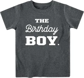 Lovekider Kids Birthday Boy Shirts Construction Excavator Word Graphic T Shirts Cotton Short Sleeve Party Tee 1-8 Years