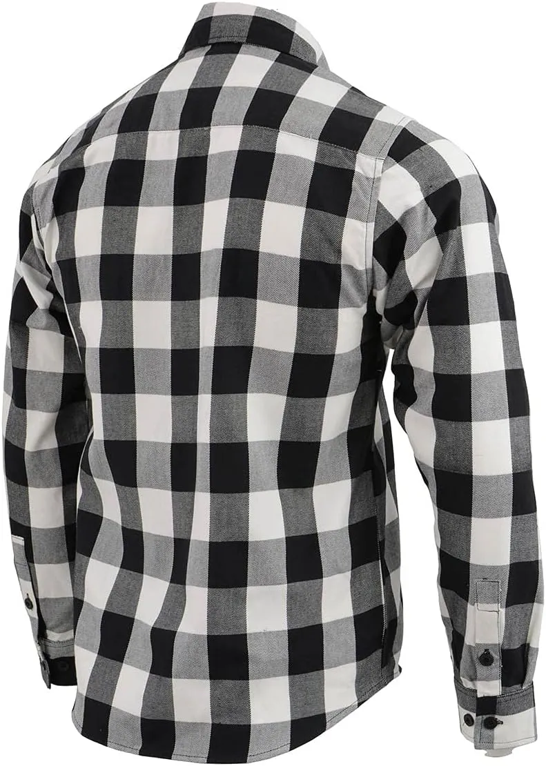 Milwaukee Leather Mens Casual Cotton Flannel Plaid Long Sleeve Button Down Cotton Shirts