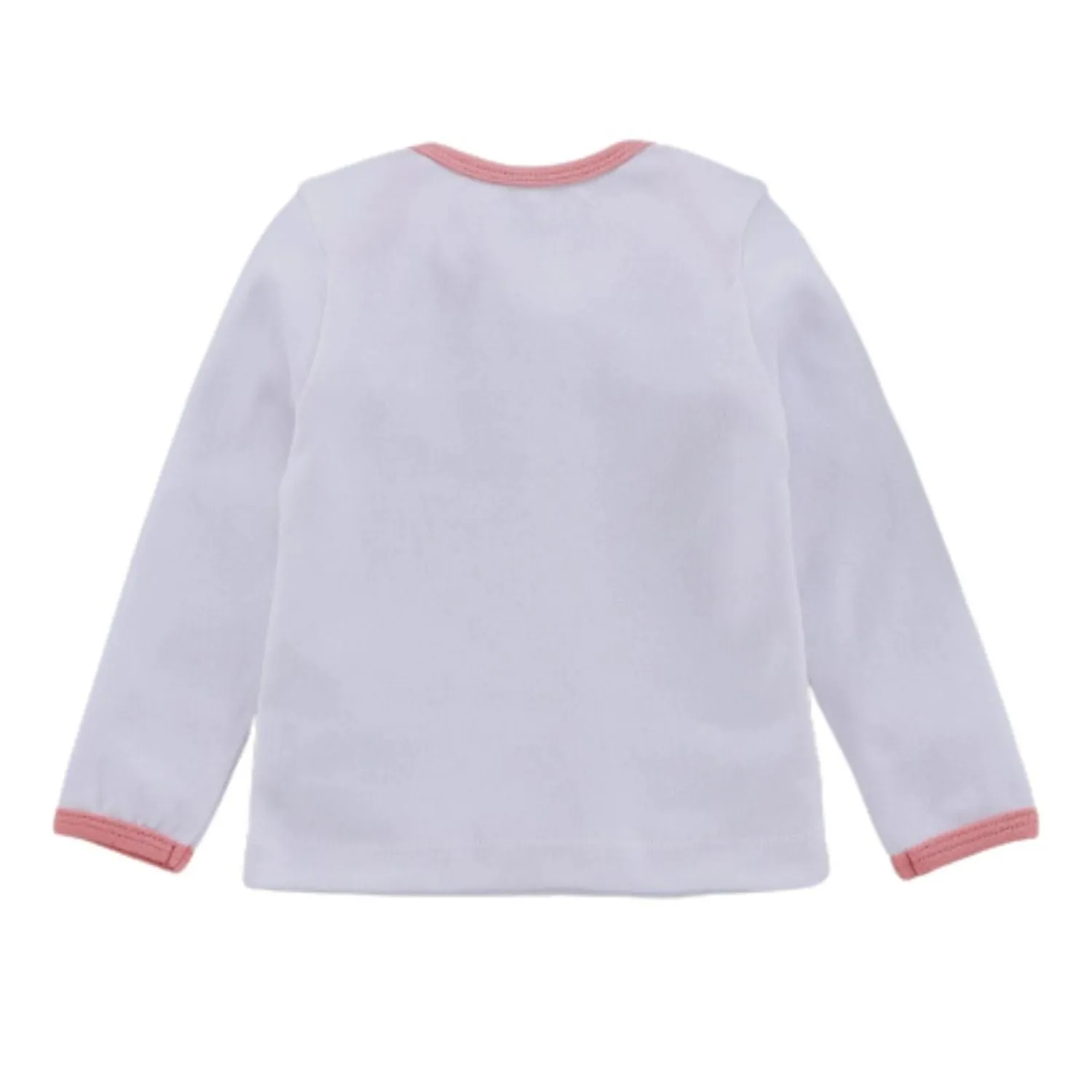 My Milestones Baby T-shirt & Pant Set Full Sleeves -White/Peach
