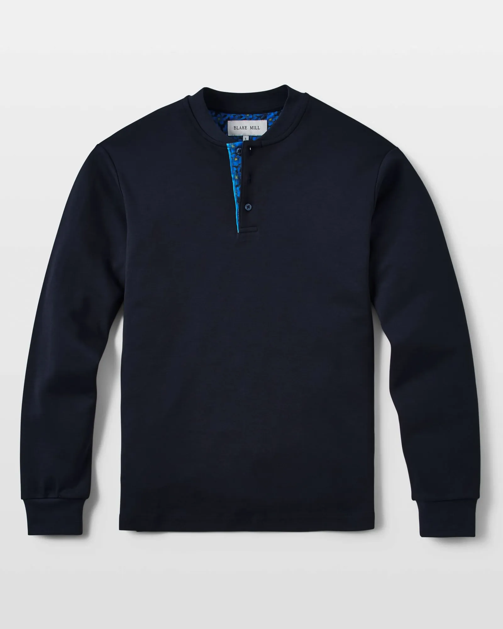 Navy Lux Jersey with Flowers Under Moonlight Accents