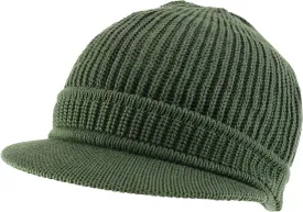 Rasta Cotton Rib Knitted Beanie Visor
