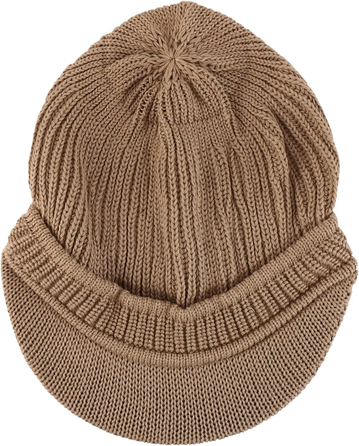 Rasta Cotton Rib Knitted Beanie Visor