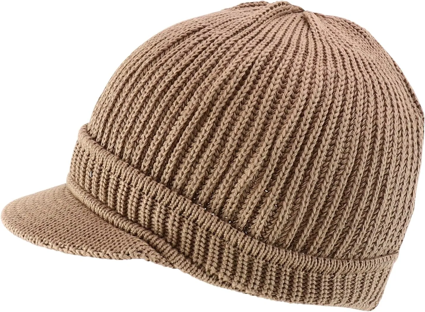 Rasta Cotton Rib Knitted Beanie Visor