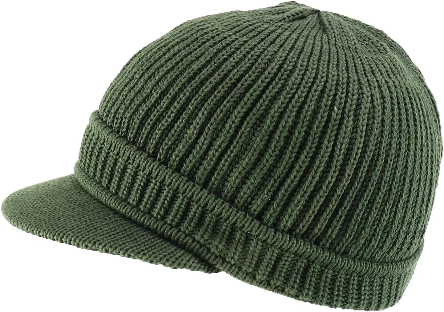 Rasta Cotton Rib Knitted Beanie Visor