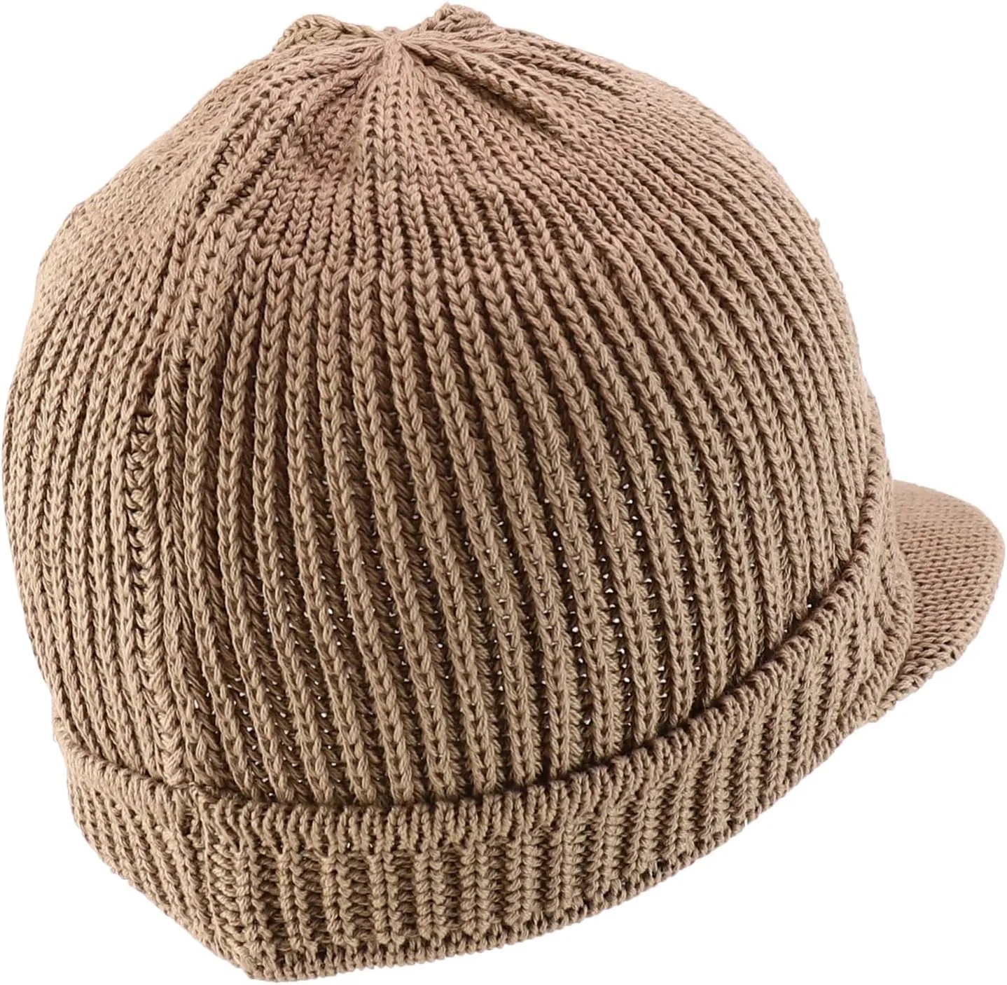 Rasta Cotton Rib Knitted Beanie Visor