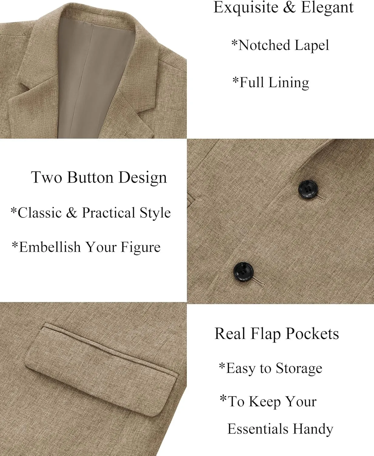 Vssjavun Mens Sport Coats Casual Blazer Two Button Lightweight Business Suit Jacket
