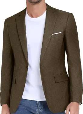 Wehilion Mens Casual Blazer Jacket Lightweight Sports Coat Suit Jacket for Summer Daily Business Wedding Party Travel