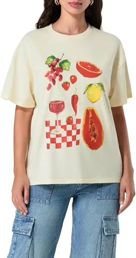 Women Oversized Graphic Print Graffiti Short Sleeve Crew Neck Streetwear T-Shirts Y2k Going Out Tops Aesthetic Tee