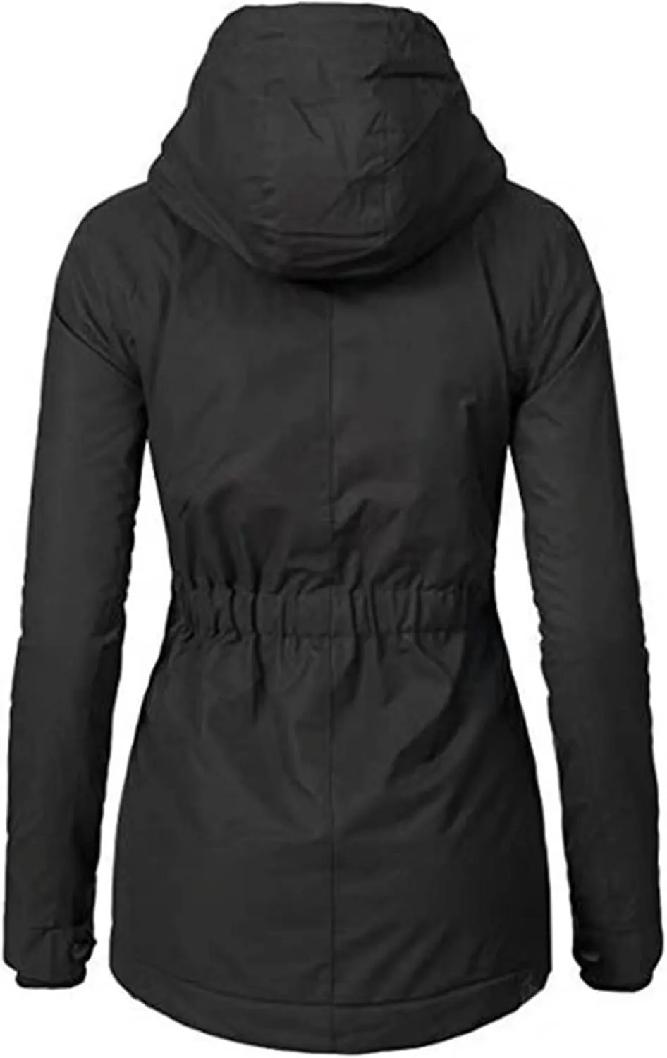 Women's Hooded Winter Coat Long Warm Fleeced Lined Long Jackets Thicken Fleece Jacket Fur Hooded Military Parka Coat